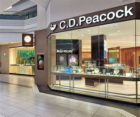 CD Peacock Carries All at Woodfield Mall, a Simon Mall.